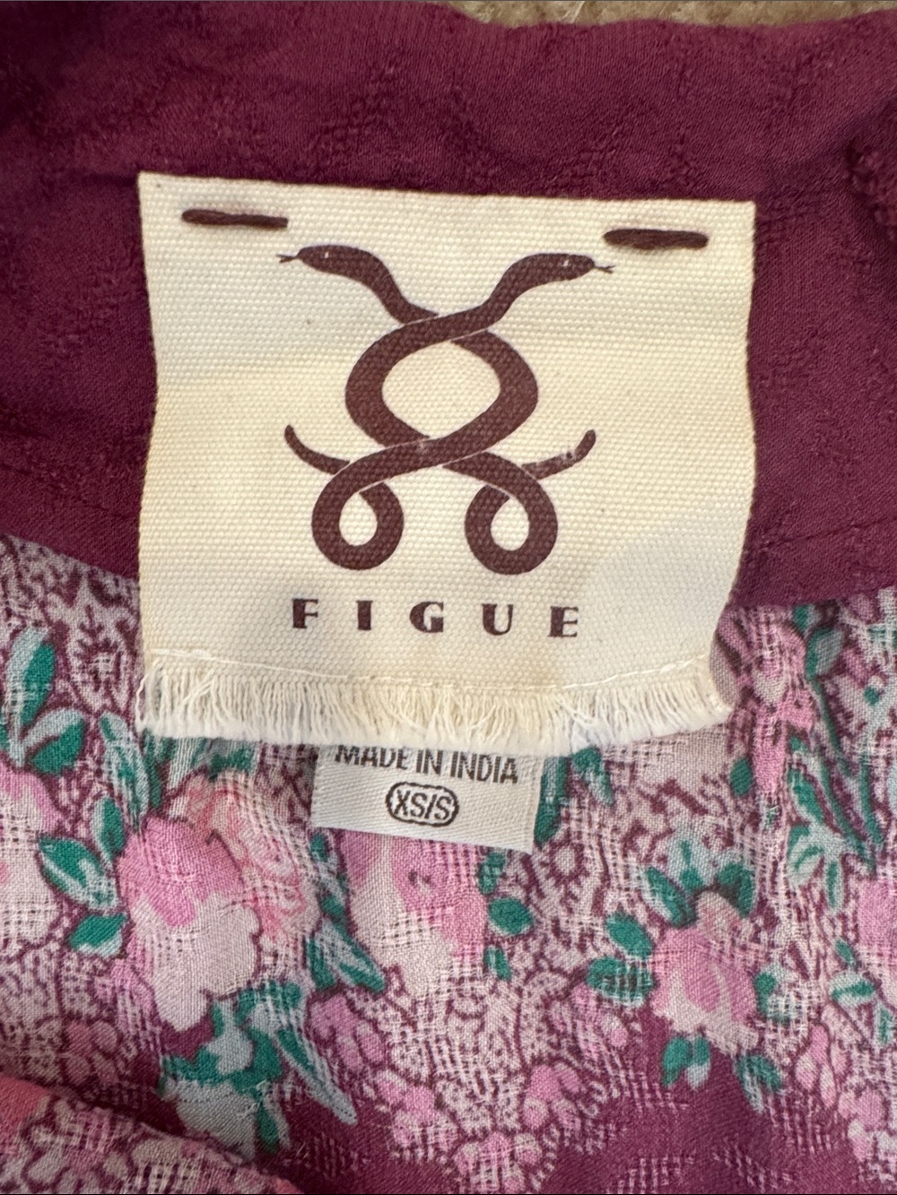 Figue Frederica Floral Ruffle Wrap Maxi Dress NO BELT XS/S - Picture 7 of 9